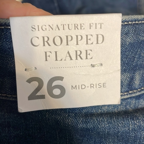 Lane Bryant Cropped Flare Blue Jeans, 26 - Picture 8 of 10